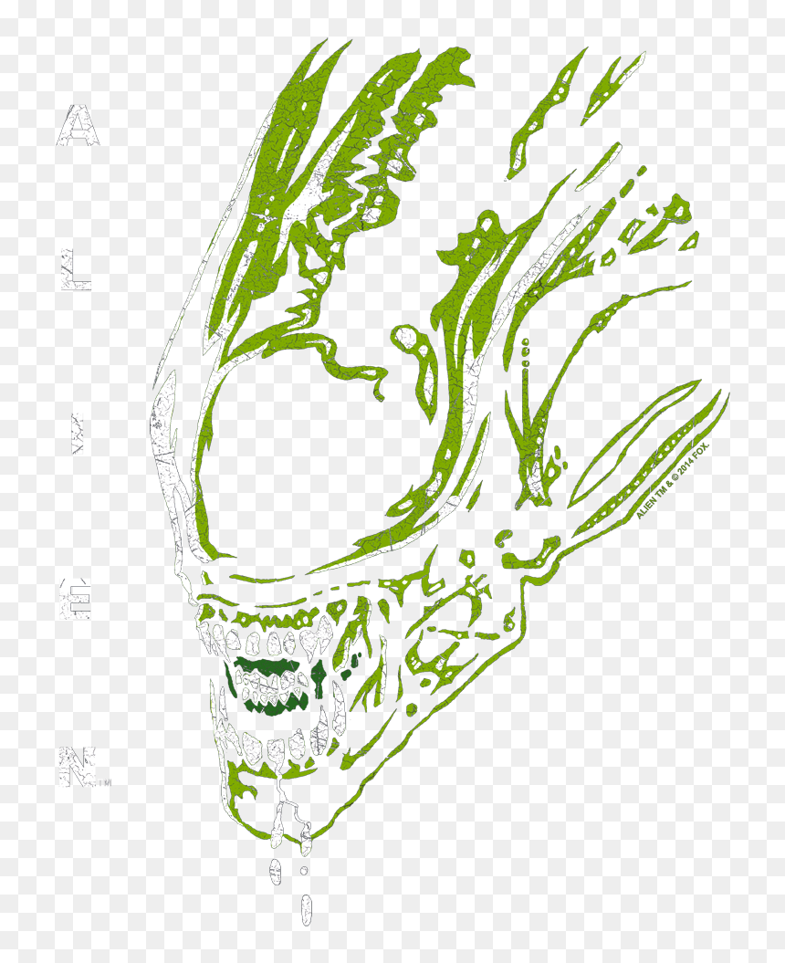Alien Acid Drool Juniors V Neck T Shirt , Png Download - Illustration, Transparent Png - drool png