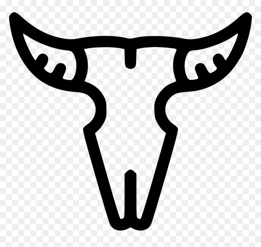 Transparent Bull Skull Png - Png Cow Skull Drawing, Png Download - cow skull png