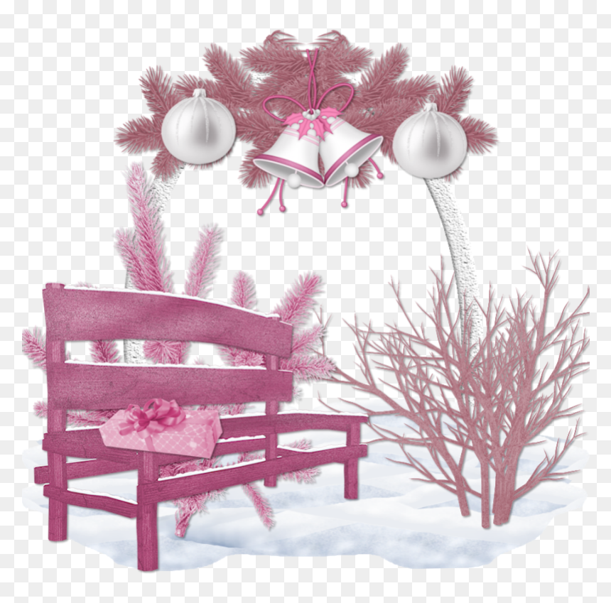 Cluster Christmas In Pink - Frame Png Winter, Transparent Png - christmas .png