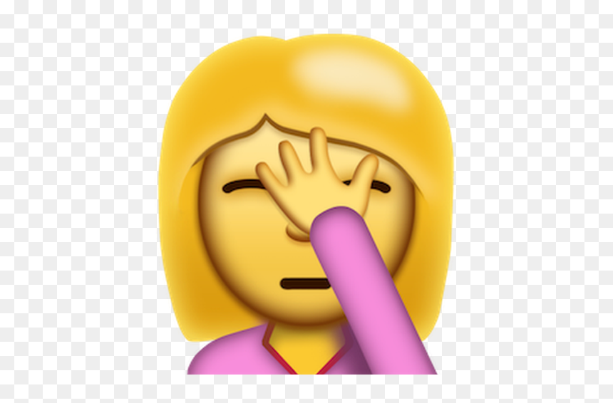 Facepalm Emoji Png, Transparent Png - shrug emoji png