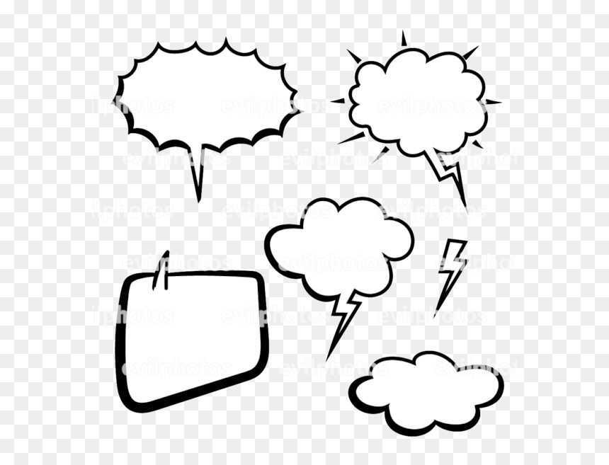 Speech Bubble Drawing Vector And Stock Photo - Line Art, HD Png Download - speech bubble vector png