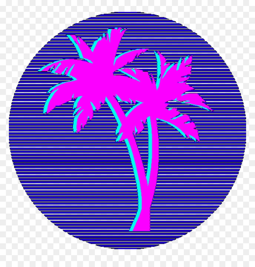 ##vaporware #vaporwave #aesthetic #palmeras - Vaporwave Palm Tree Png, Transparent Png - palmeras png