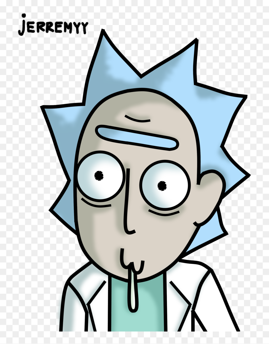 Rick"s Drool By Jerremyy - Rick And Morty Ricks Face, HD Png Download - drool png