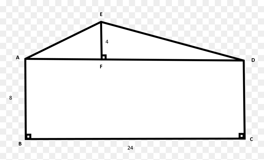 Notice That The Pentagon Is Made Up Of One Rectangle - Triangle, HD Png Download - pentagon png