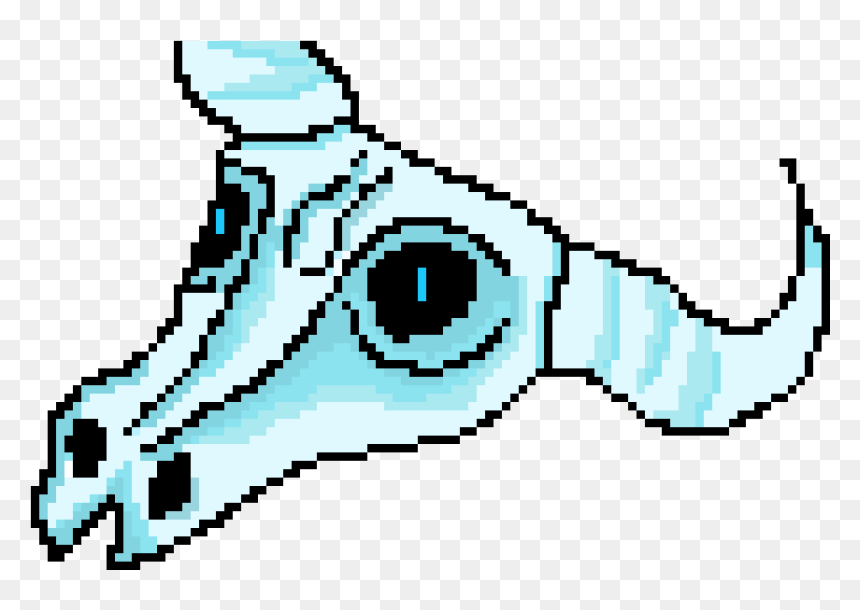 Animal Skull Pixel Art, HD Png Download - cow skull png