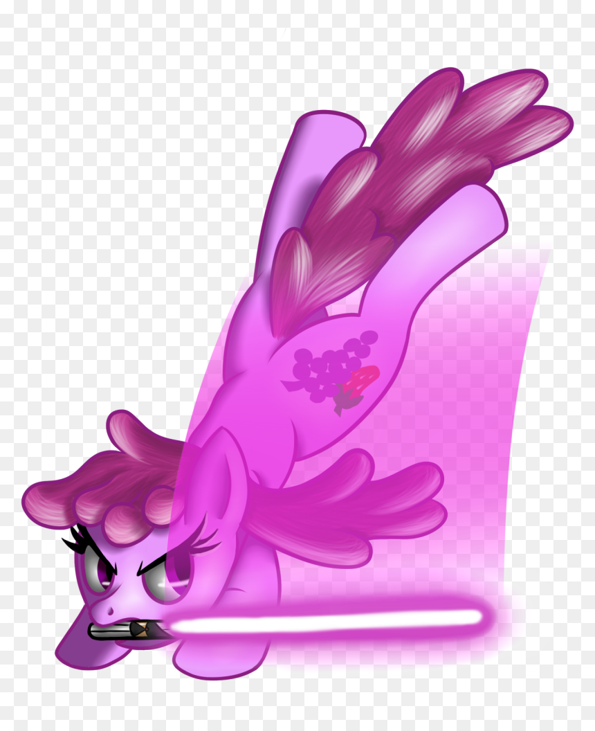 Mace Windu Fluttershy Pink Violet Purple Mammal Flower - Lightsaber, HD Png Download - mace windu png