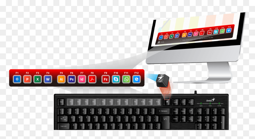 Teclado Genius Kb 101, HD Png Download - key emoji png