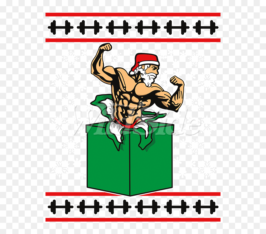 Buff Santa In Box, HD Png Download - santa hat .png