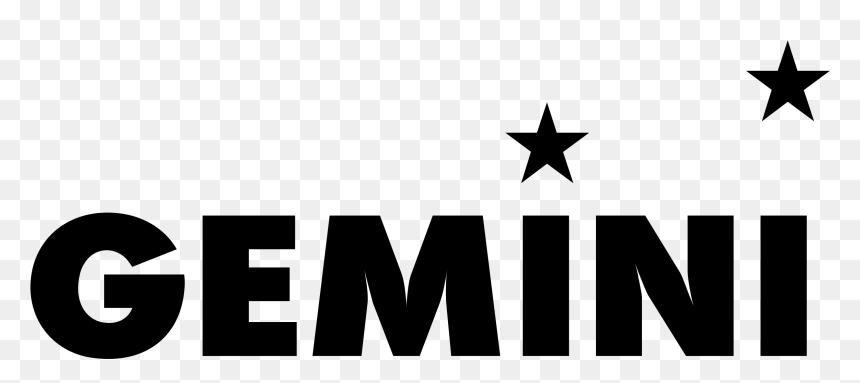 Gemini Logo Black And White - Gemini, HD Png Download - gemini png