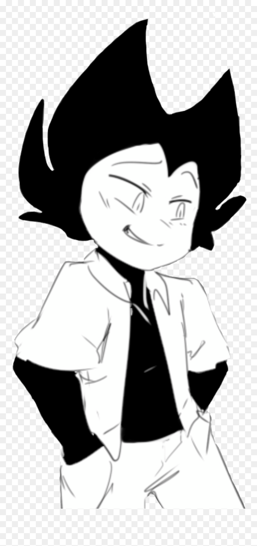 #shrug #questbendy #waifu♡ - Babtqftim Bendy, HD Png Download - shrug emoji png