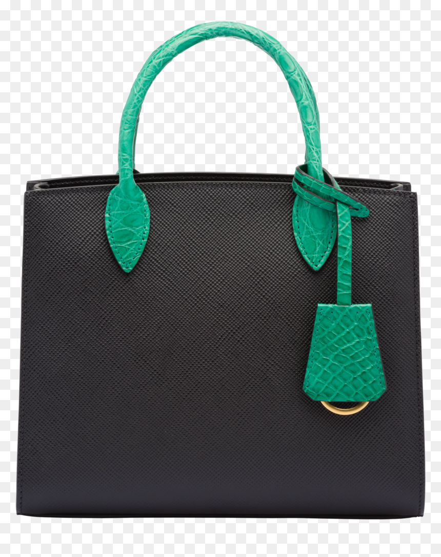 "prada Saffiano Leather And Crocodile Bag 4" - Tote Bag, HD Png Download - oof png