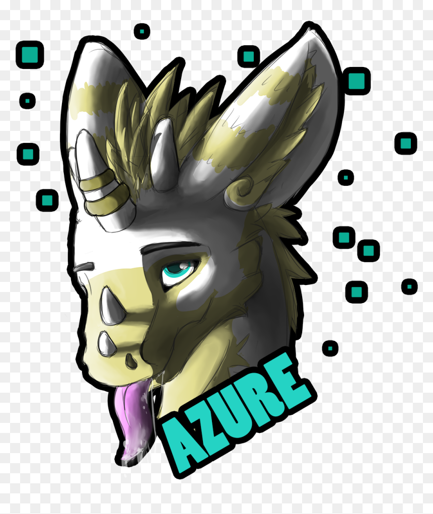 Azure Headshot W/ Drool, HD Png Download - drool png