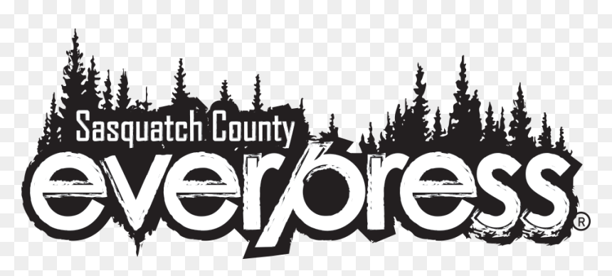 Sasquatch County Everpress Logo - Silhouette, HD Png Download - sasquatch png