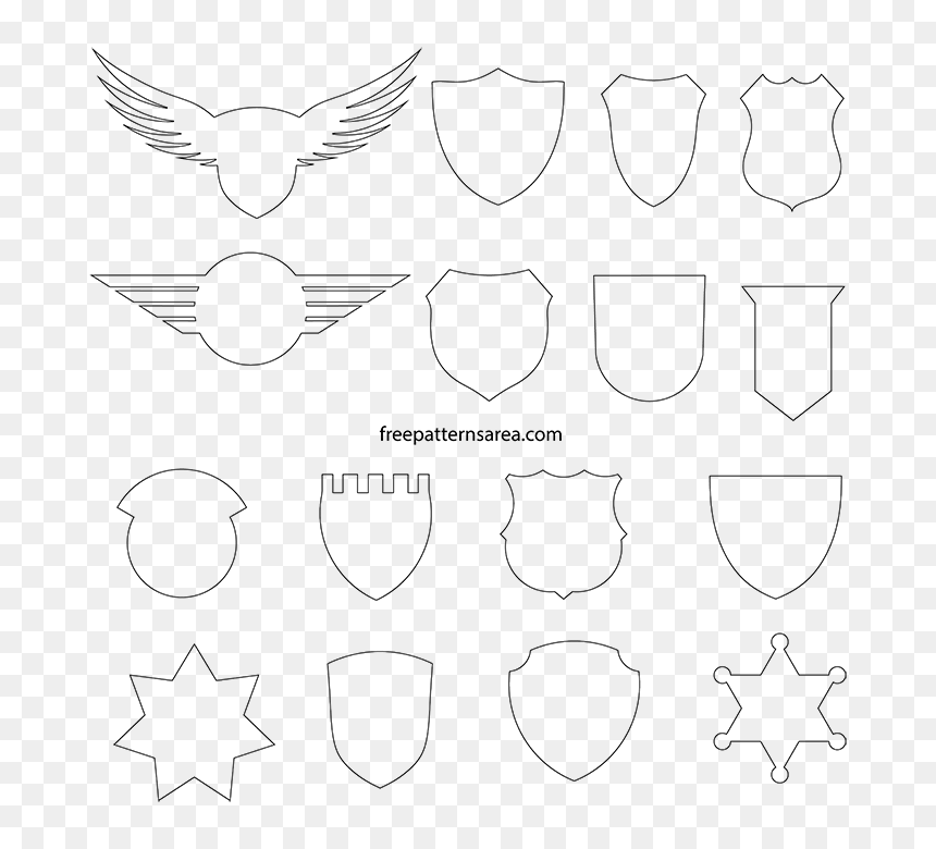Line Art, HD Png Download - blank coat of arms template png