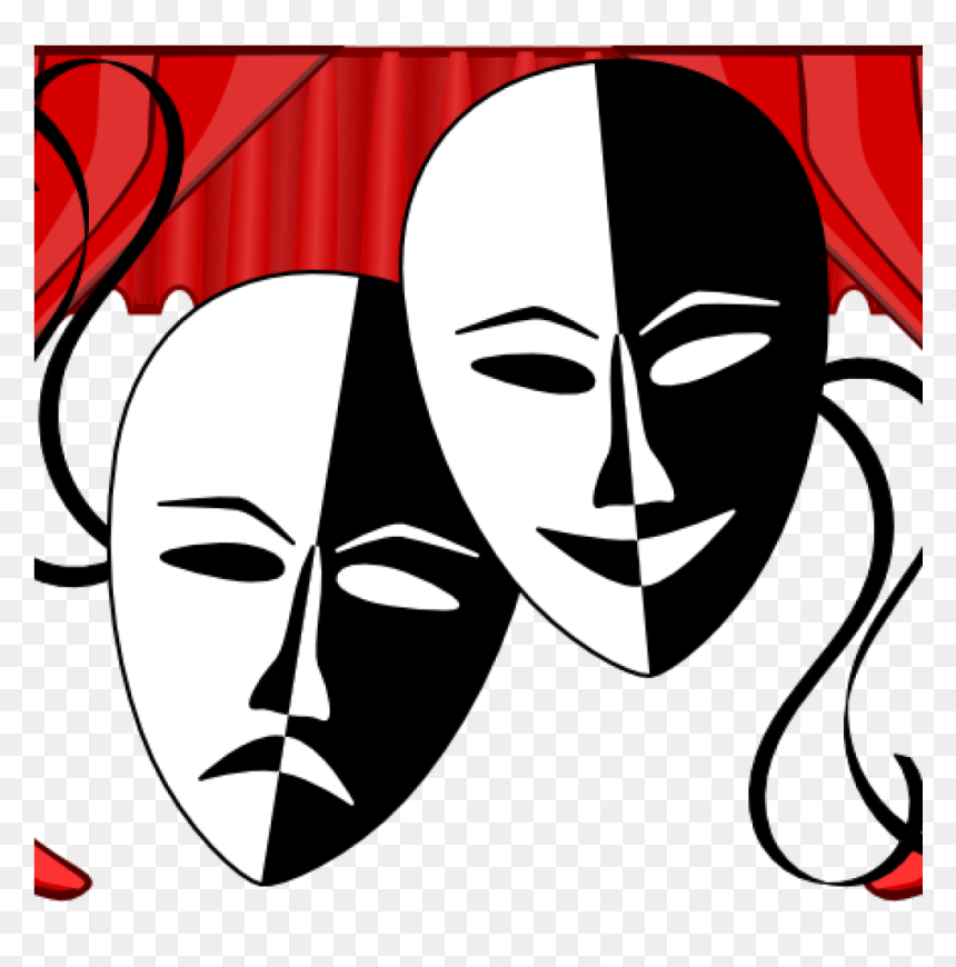 Mask Free On Dumielauxepices Net - Clipart Théâtre, HD Png Download - theatre masks png