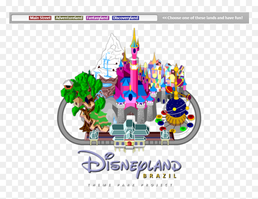 Disneyland Map Clipart , Png Download - Disneyland Interactive Map, Transparent Png - disneyland png