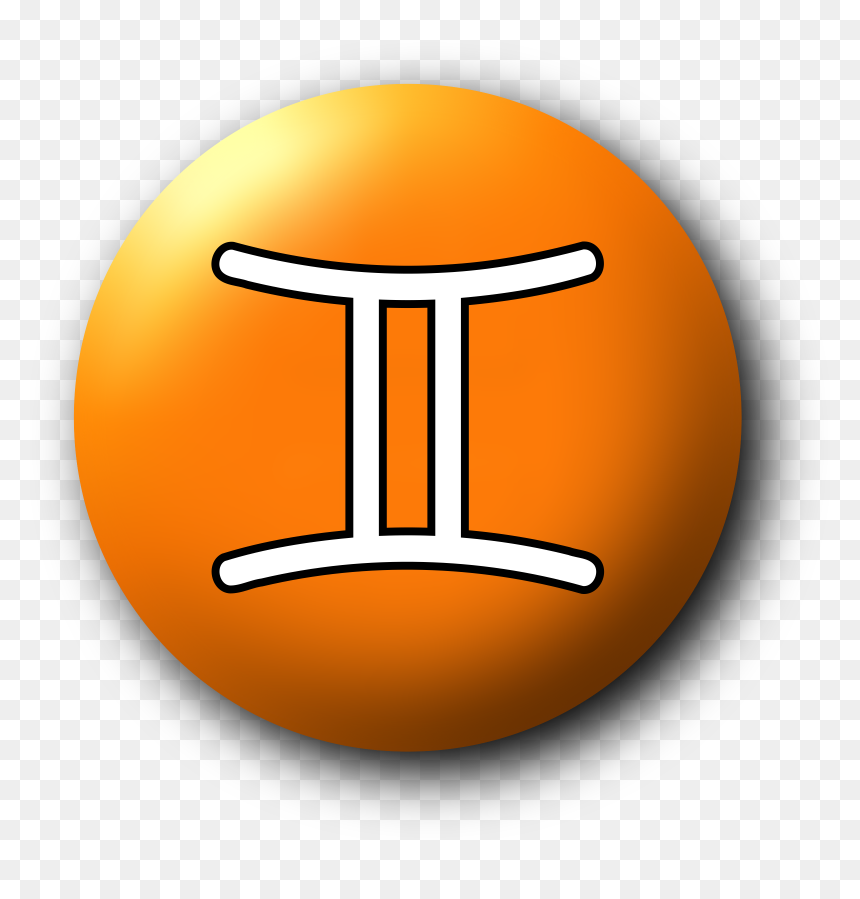 Gemini Symbol 3 Clip Arts - Gemini Orange, HD Png Download - gemini png