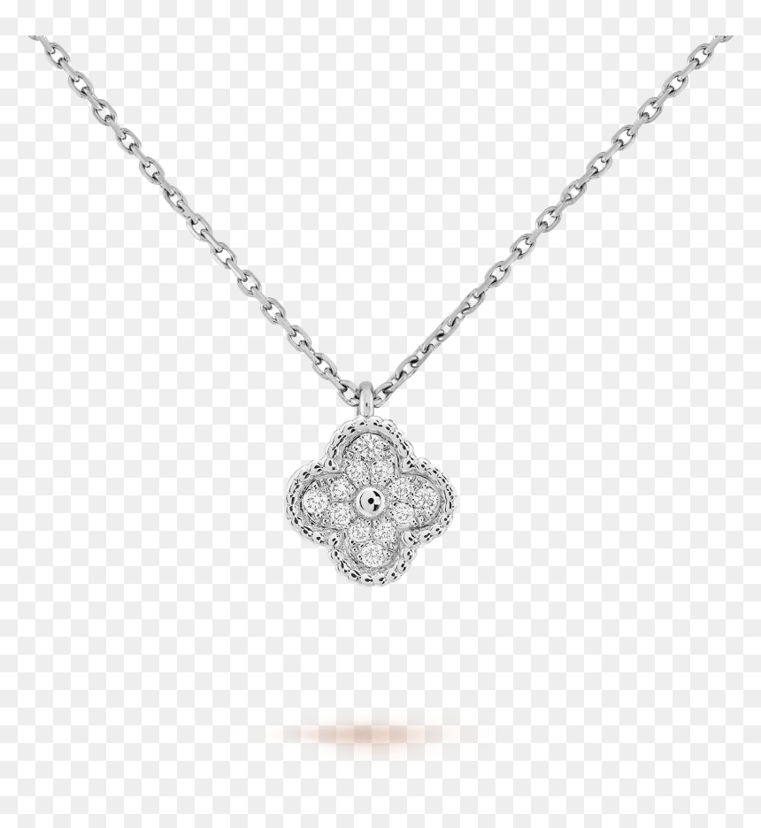 Van Cleef Diamond Pendant, HD Png Download - diamonds falling png