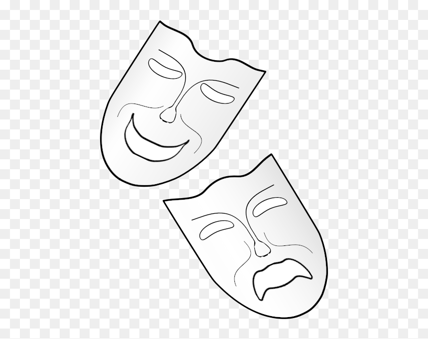 Comedy And Tragedy Theater Masks Vector Image - Sock And Buskin, HD Png Download - theatre masks png