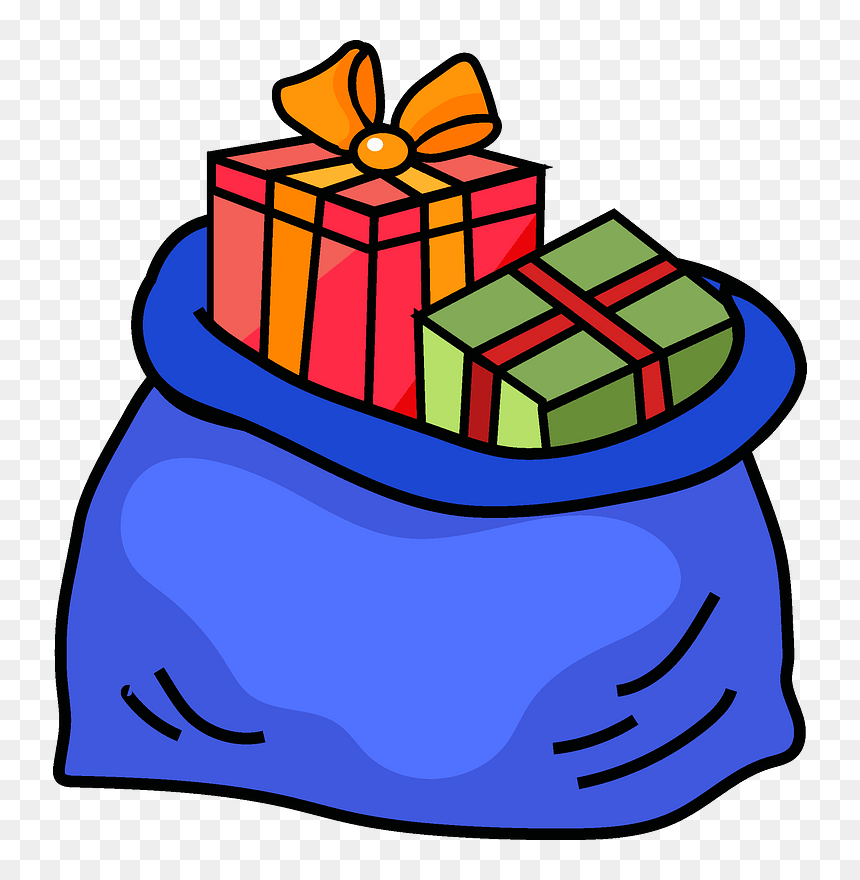 Sack With Gifts Clipart, HD Png Download - gifts png