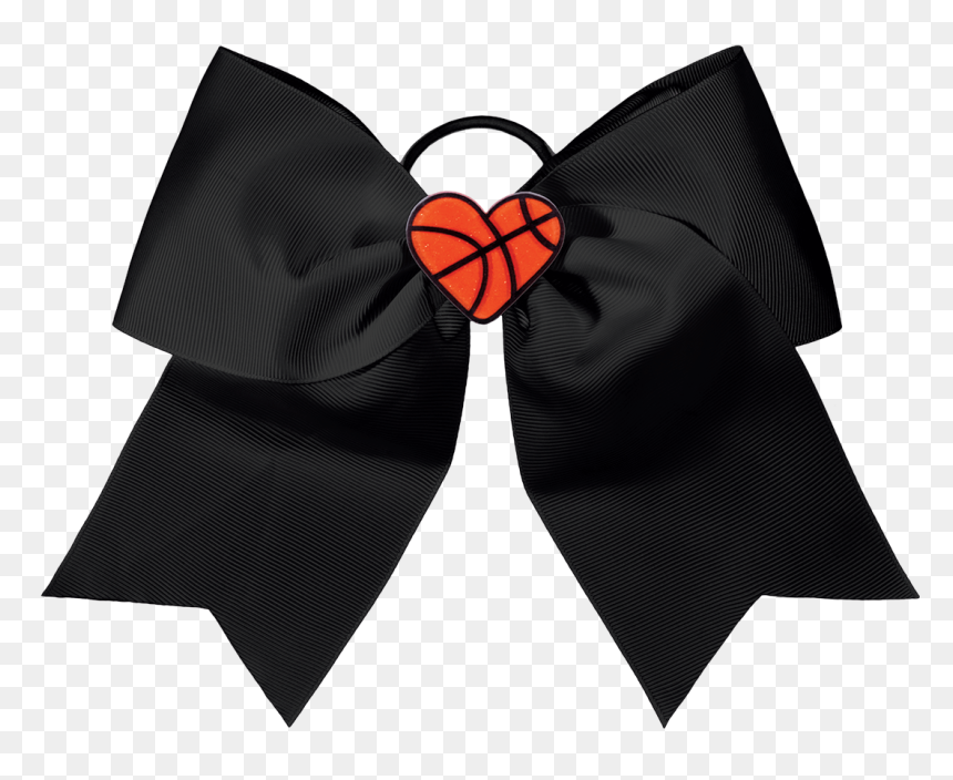 Chasse I Heart Basketball Hair Bow - Tuxedo, HD Png Download - heart basketball png