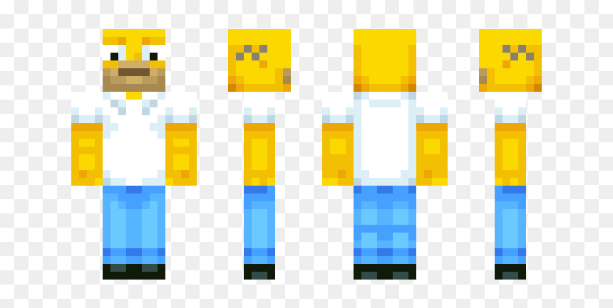 Minecraft Pe Skins Homer, HD Png Download - homer png