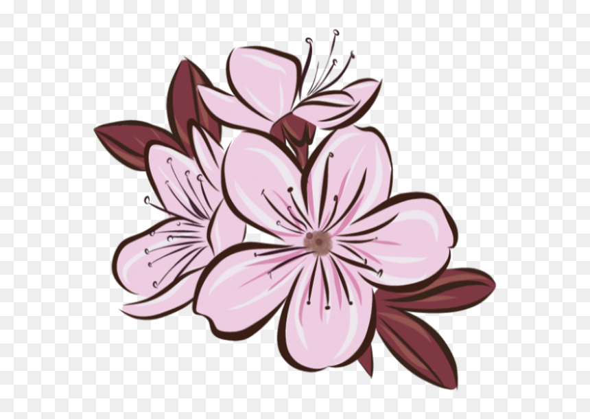 Transparent Sakura Flower Png - Sticker Of Japan Flower, Png Download - lilac png