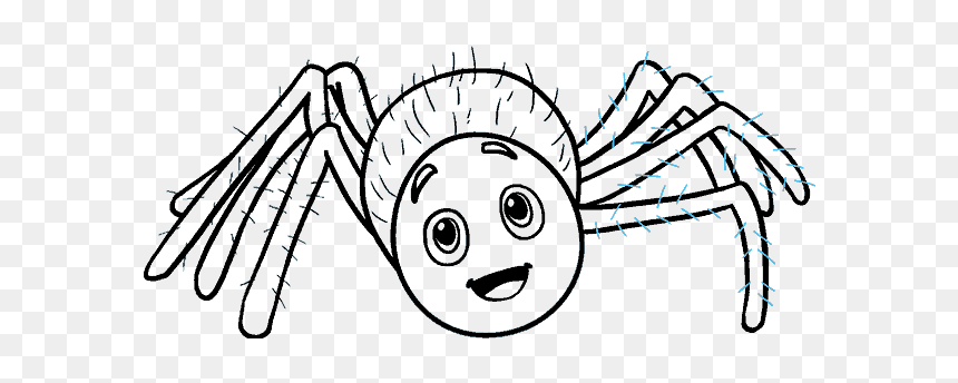 How To Draw A - Black And White Clipart Spider, HD Png Download - spiders png