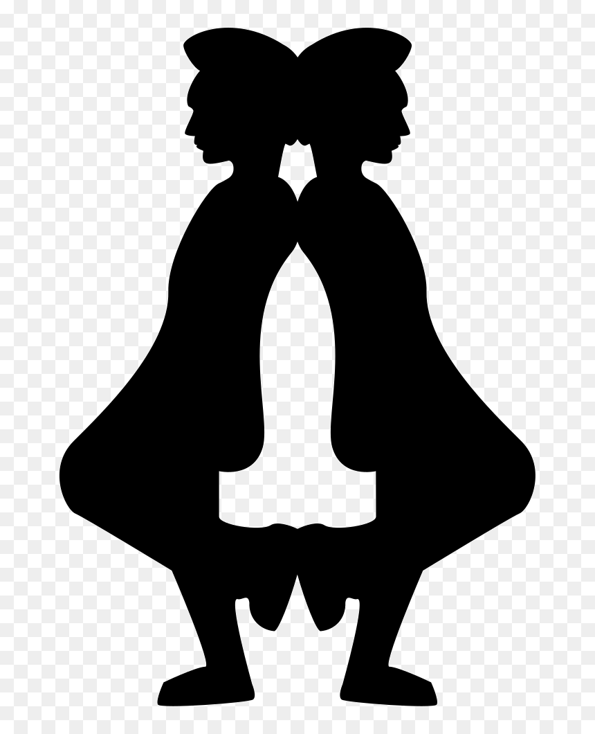Gemini Sign Of Zodiac - Symmetrical Silhouette, HD Png Download - gemini png