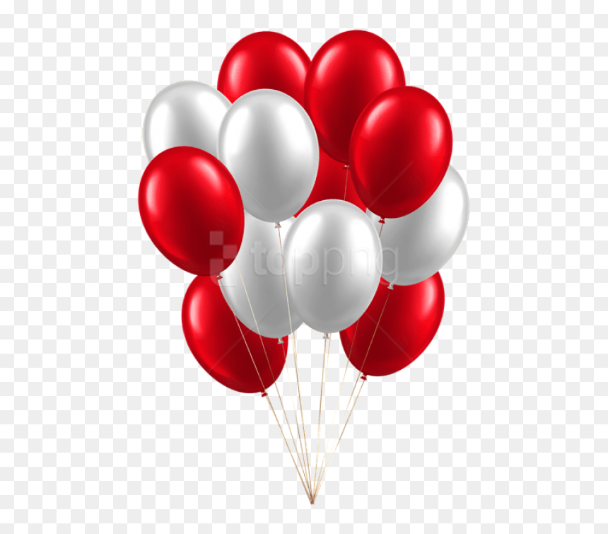 Thumb Image - Red And White Balloons Clipart, HD Png Download - red background png