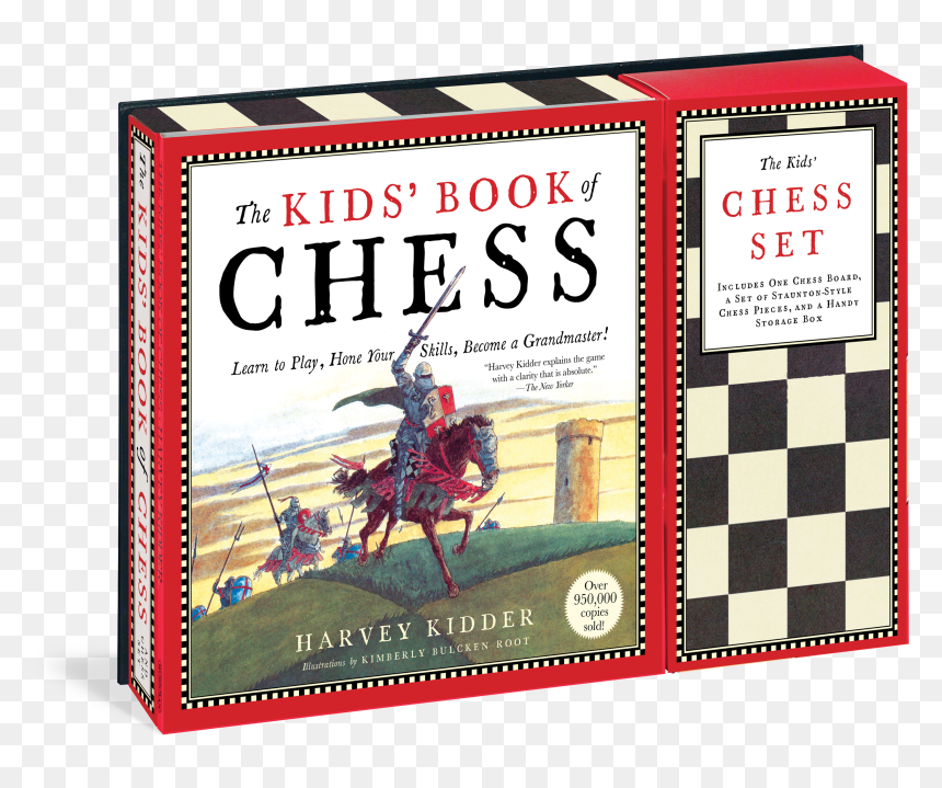 Kids - Kids Book Of Chess And Chess Set, HD Png Download - chess pieces png