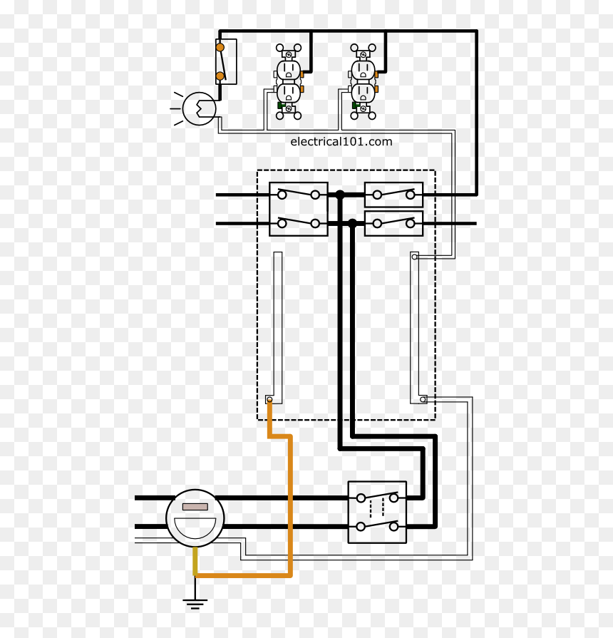 Electrical Panel And Circuit Wiring Diagram - Electrical Circuits 101, HD Png Download - circuits png