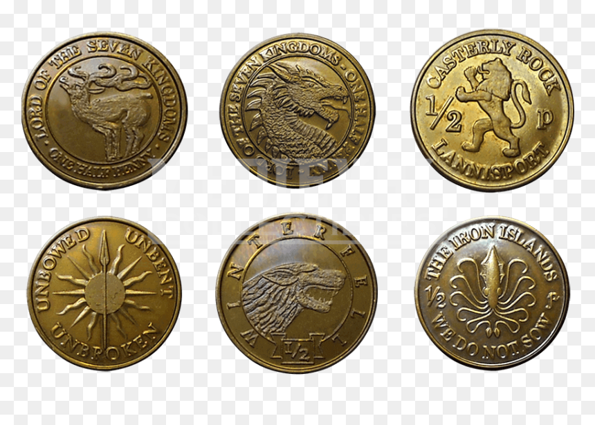 Game Of Thrones Set Of Half-pennies , Png Download - Coin, Transparent Png - pennies png