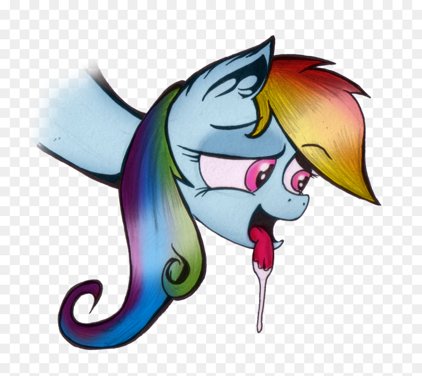 Inky-draws, Drool, Expression, Hungry, Rainbow Dash, - Cartoon, HD Png Download - drool png