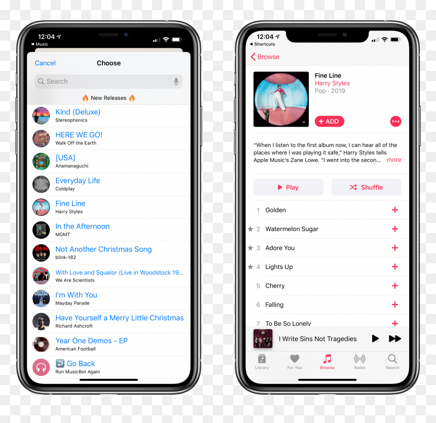 Tapping A New Music Release In Musicbot Opens It In - Fond Ecran Iphone X Encoche, HD Png Download - apple music icon png