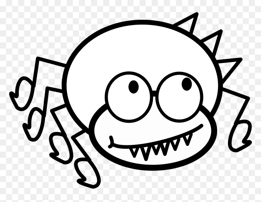 Thumb Image - Black And White Cartoon Bug, HD Png Download - spiders png