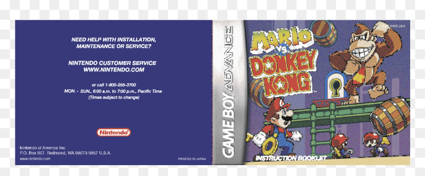 Mario Vs Donkey Kong Nintendo Game Boy Advance , Png - Mario Vs Donkey Kong Gba 2, Transparent Png - gameboy advance png