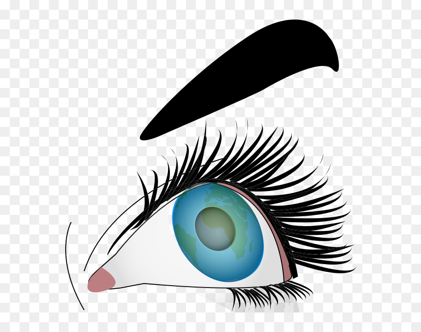 Illustration Of Close-up Of A Blue Female Eye - Drawing Eye Computer, HD Png Download - crazy eyes png