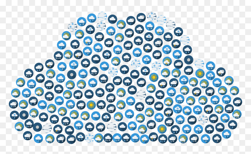 Weather Cloud Icons Clip Arts - Wettersymbole, HD Png Download - weather icons png