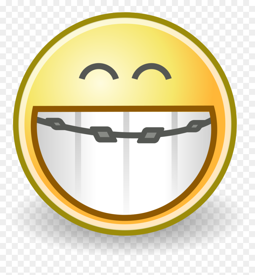 Smiley Face With Braces Png, Transparent Png - braces png
