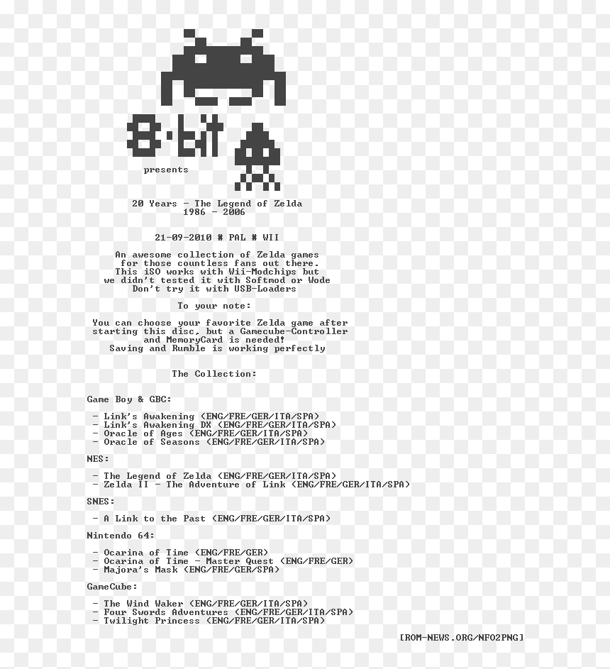 Legend - Of - Zelda - Pal - Multi - - Space Invaders - Joachim Garraud, HD Png Download - space invaders png
