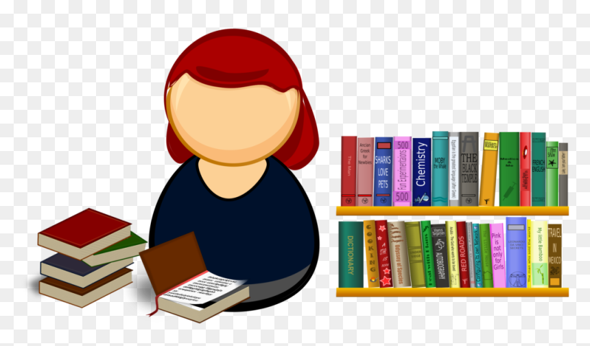 Clipart Books Shelf - Library Png, Transparent Png - books on shelf png