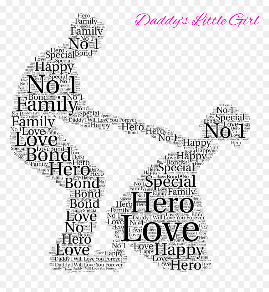 Personalised Fathers Day Word Art Print Gift Daddy - Poster, HD Png Download - daddy png