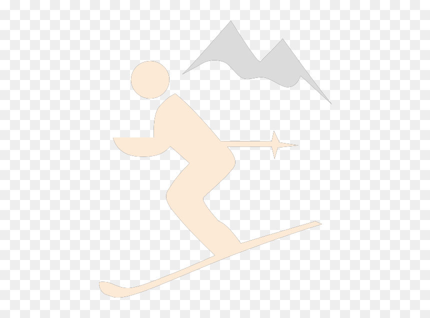 Skiing Santa Svg Clip Arts - Ski Clip Art, HD Png Download - santa hat .png