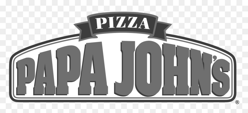 Papa Johns Pizza , Png Download - Black-and-white, Transparent Png - papa johns logo png