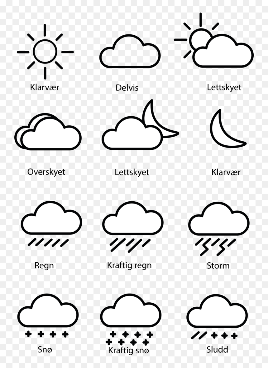 Line Art, HD Png Download - weather icons png