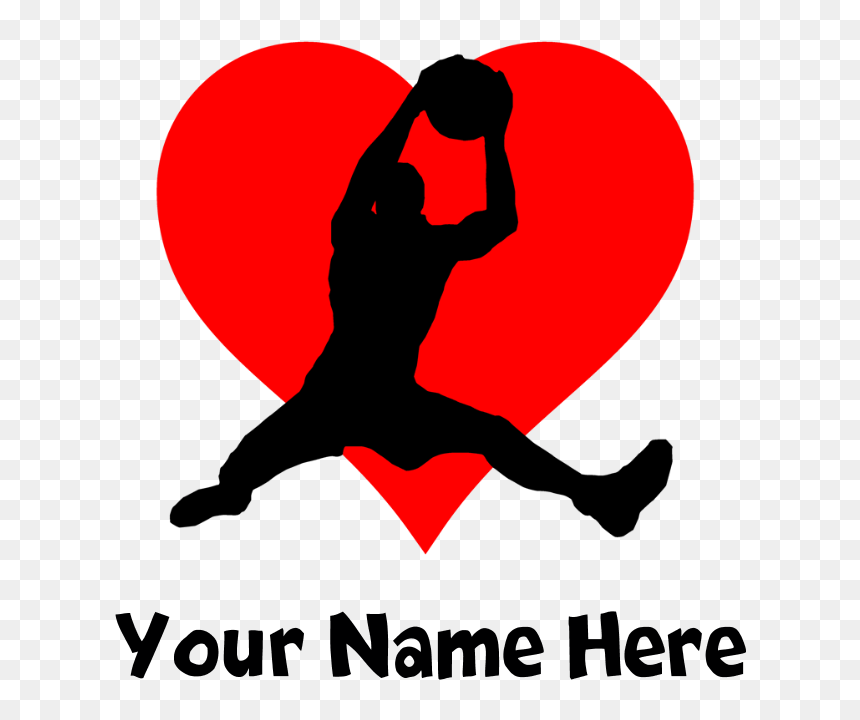 Custom Basketball Heart Journal , Png Download - Cartoon Mustache Handlebar, Transparent Png - heart basketball png