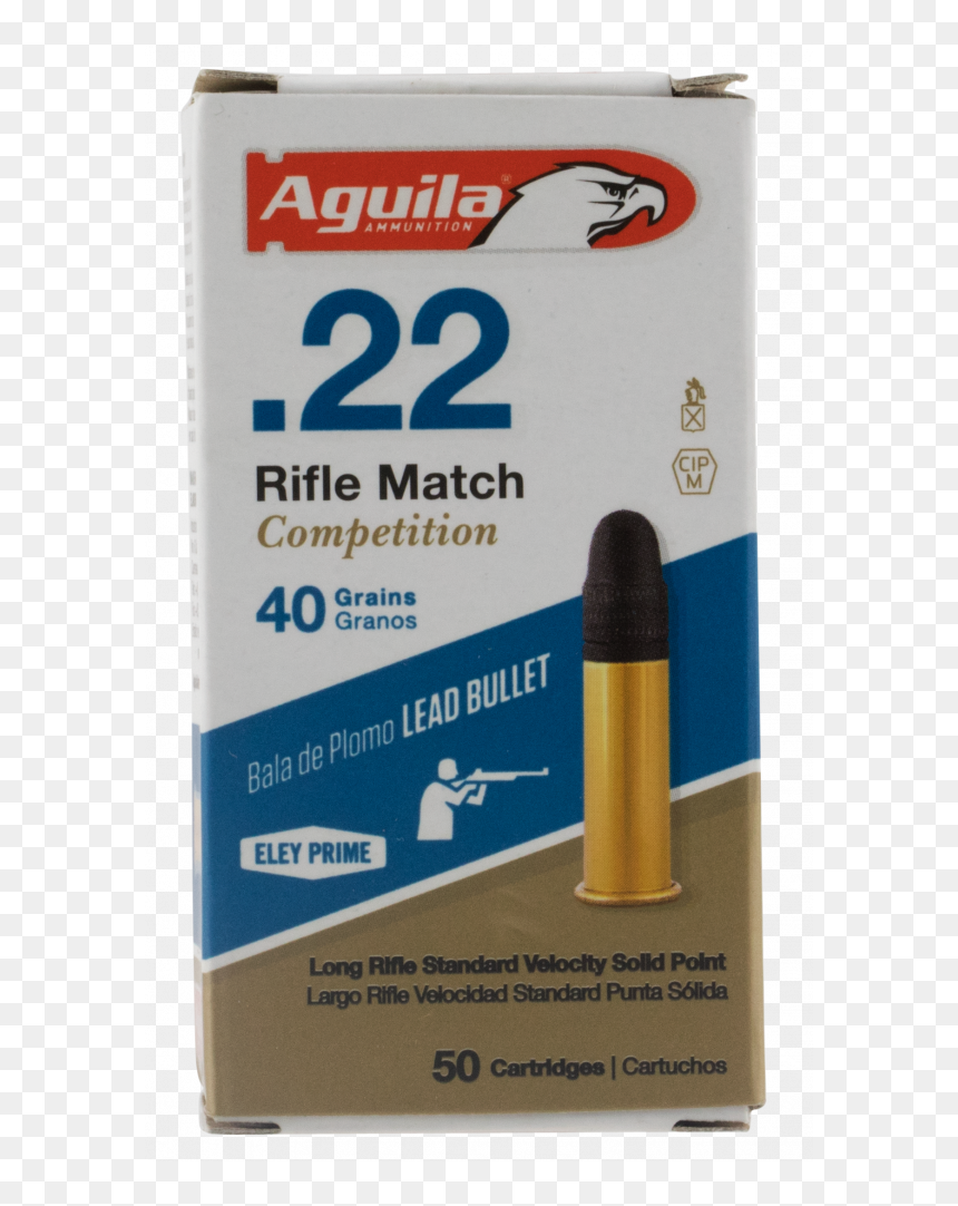 Aguila 1b222518 Match Competition Standard Velocity - Bullet, HD Png Download - ammo png