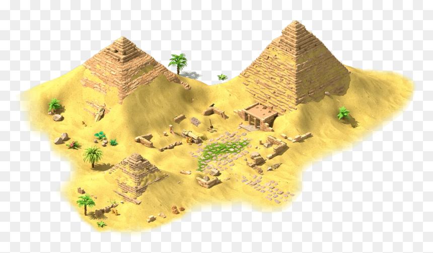 Egyptian Pyramids Initial - Sand, HD Png Download - pyramids png