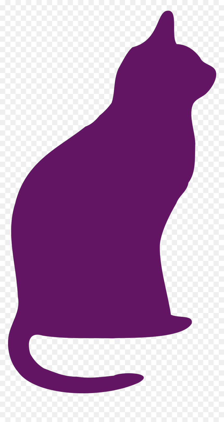 Cat Silhouette, HD Png Download - cat .png